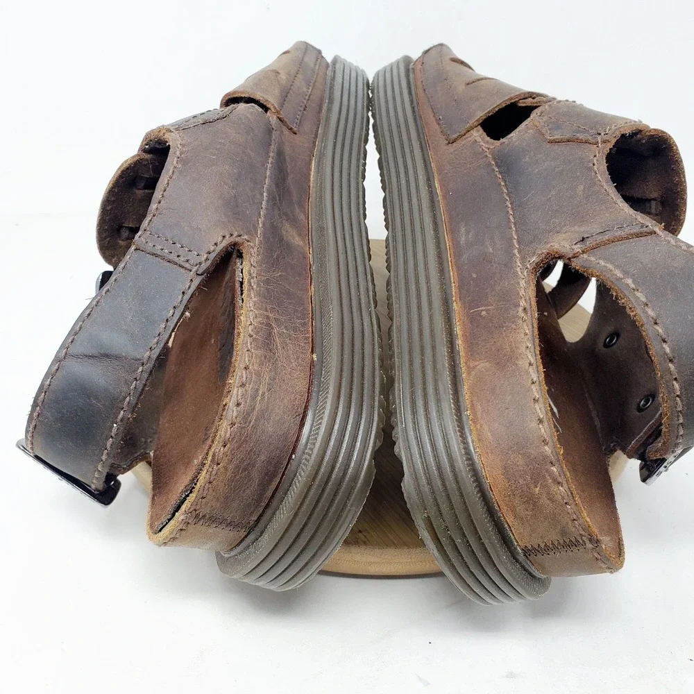 Skechers Jammers Sandals Mens 11 Fisherman Brown Chunky Platform 90s‎ Y2K Shoes